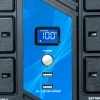 PowerOffice 1000 UPS LCD display indicating operating status