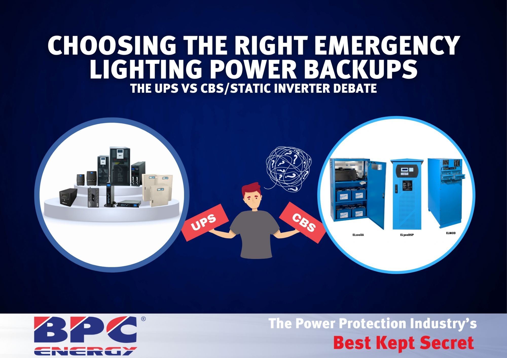 Choosing the Right Emergency Lighting Power Backups: The UPS vs. CBS/Static Inverter Debate