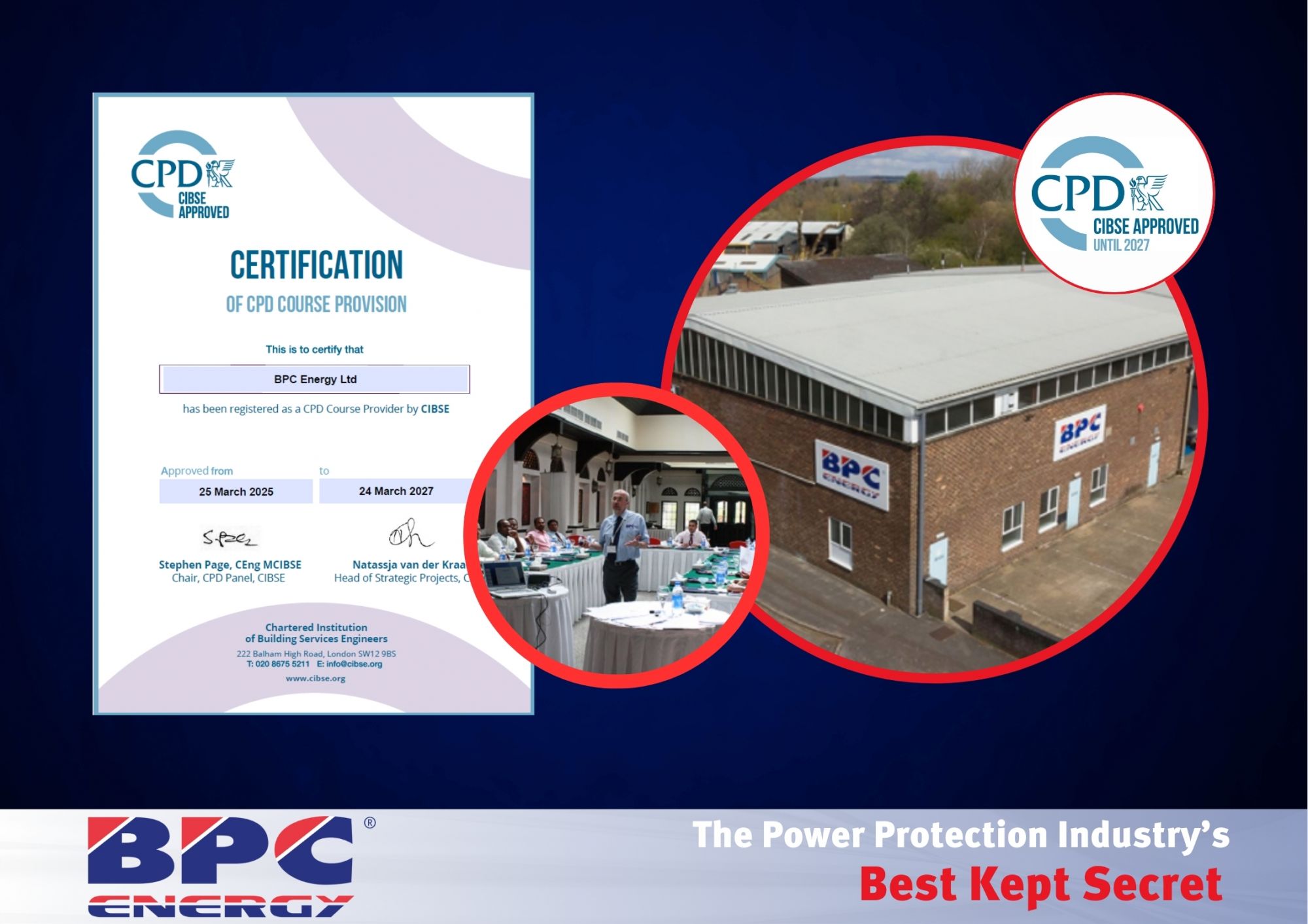 BPC Energy are a CIBSE CPD Approved Course Provider